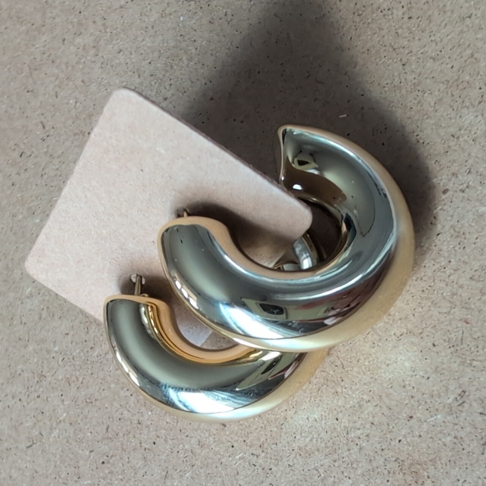 Chic Bold Gold Crescent Earrings